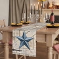 thumbnail image 2 of Table Runners 70 Inches Long Dress Scarves, Texas Star Vintage Farmhouse Coffee/Dining/Kitchen Table Decor, Holiday Table Runner, Navy Blue Retro Berry Wooden 13x70 Inch, 2 of 9