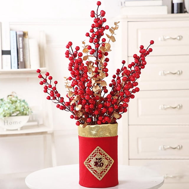 2022 Festival de Primavera árbol de roja bonsái Feng Shui árbol del dinero para el año chino Festival de Primavera 2022 Yotijar árbol de la suerte