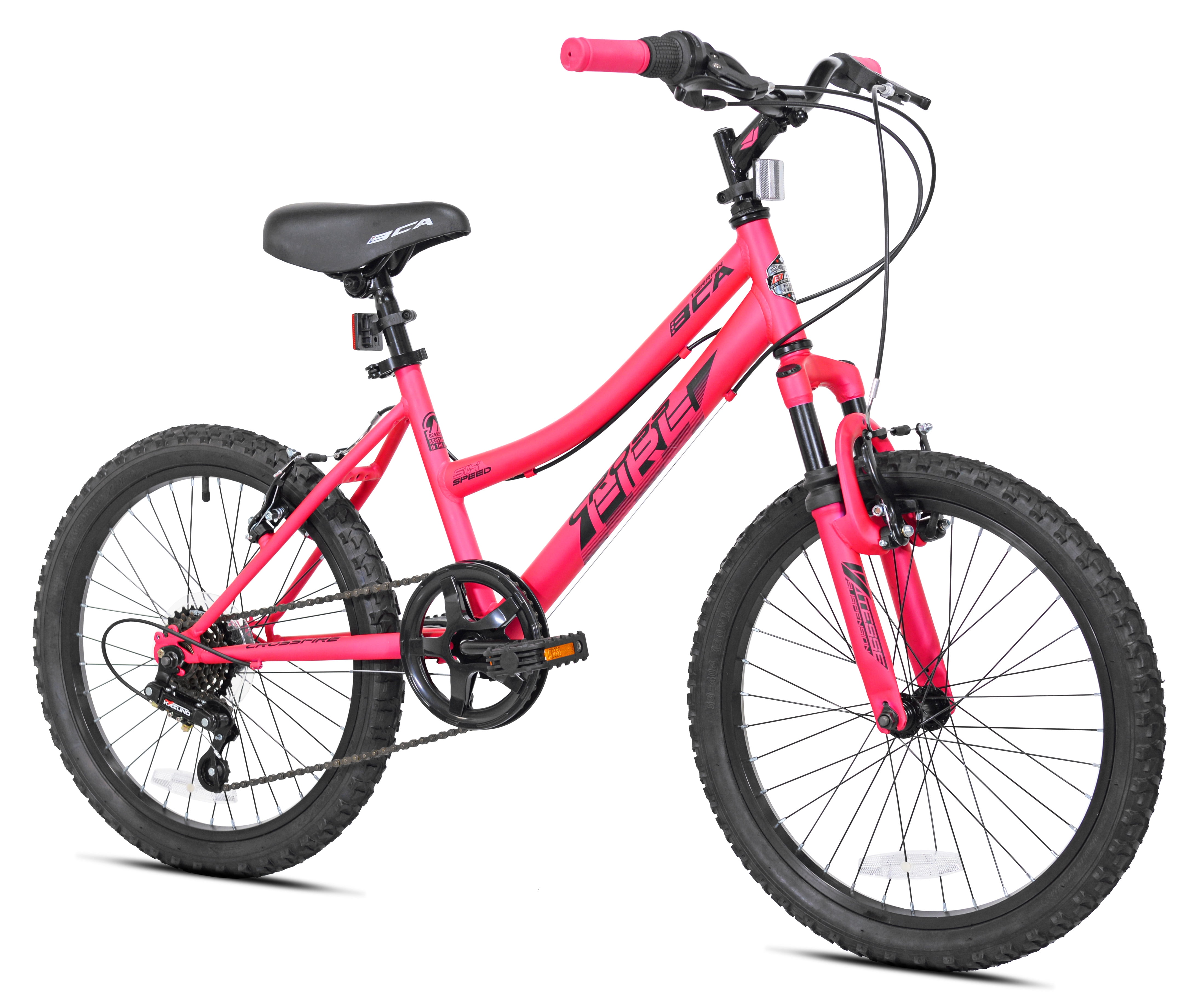 Huffy Kyro 20-inch Girls' Bike for Kids Pink Black Crackle 
