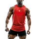 thumbnail image 3 of Chaleco para hombre, sin mangas, transpirable, ligero, para entrenamiento, deportes al aire libre, transpirable, de moda, con estampado simple, para fitness, de secado rápido, 3 of 5