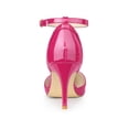 thumbnail image 2 of BLISSFUL STEP Women's Pointy Toe Ankle Strap Stiletto Heels Pumps Hot Pink 6, 2 of 6