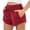 Red, variant on Arlun Women's Sweat Shorts with Pockets Trendy Spliced Drawstring Elastic High Waist Loose Fit Athletic Running Shorts Comfortable Solid Color Summer Casual Short Pants White XS
