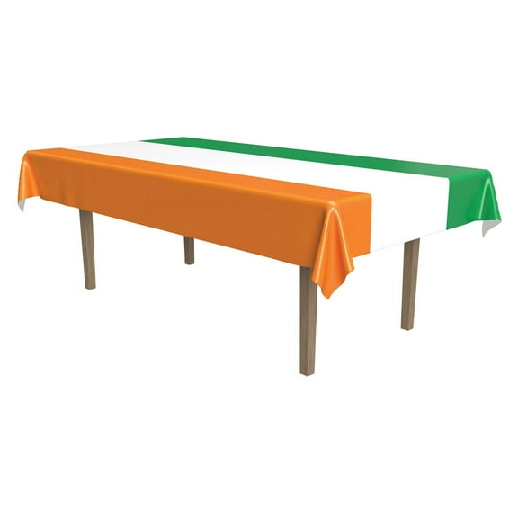 Irish Tablecover (green, white, orange) Party Accessory (1 count) (1/Pkg)