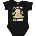 thumbnail image 3 of Inktastic Cute Sloth I Love My Grammy with Green Leaves Boys or Girls Baby Bodysuit, 3 of 5