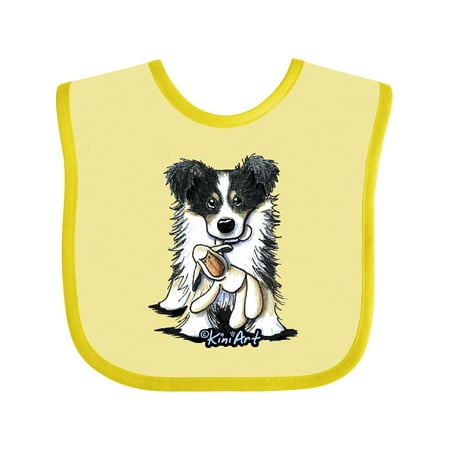 Inktastic Tri-color Border Collie Boys or Girls Baby Bib
