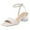 White, variant on FSJ Women Ankle Strap Square Open Toe Pumps Strappy Clear Chunky Block Low Heeled Sandals Comfort Daily Work Party Dress Shoes Size 8 Pink