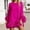 Hot Pink, variant on Womens Fringe Spring Dress Round Neck Fringe Sleeves Wedding Guest Dresses (Hot Pink XL)