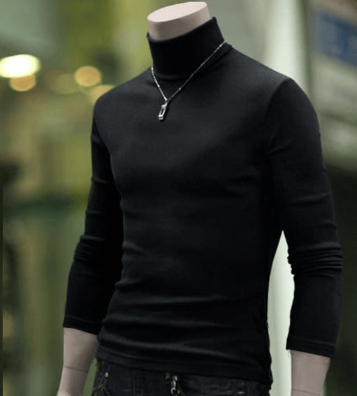 Mens Black Turtleneck Sweater