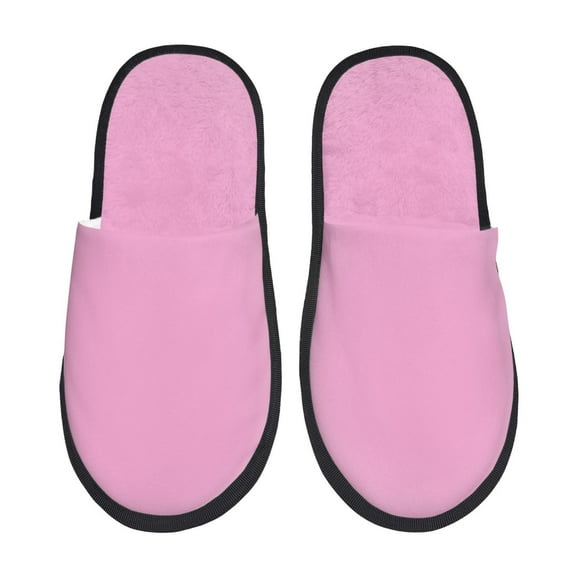Fotbe Pink Pantuflas Peludas para Mujer con Estampado, Zapatillas de Peluche, Zapatos de Invierno para Casa, Uso Interior y Exterior-Medium