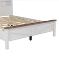 thumbnail image 7 of Farmhouse Platform Bed with Double Sliding Barn Door, Full Size Rustic Wood Bed with
Charging Station, Wood Slats Support, White+Brown, 7 of 7