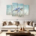 thumbnail image 2 of Elephant Stock Undersea Turtle Wall Art - Horizontal Multi Panel Canvas - Living Room Wall Decor - Animal Multi Panel - Blue And Beige Decor By Danhui Nai - 84" x 54", 2 of 4