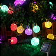 thumbnail image 1 of Luces de cuerda para exteriores con energía solar, luces de cadena de bolas solares de 6,5 m, luces de cristal impermeables para interiores para patio de jardín, terraza para fiestas en casa, Christm Feliz Sencillez, 1 of 3