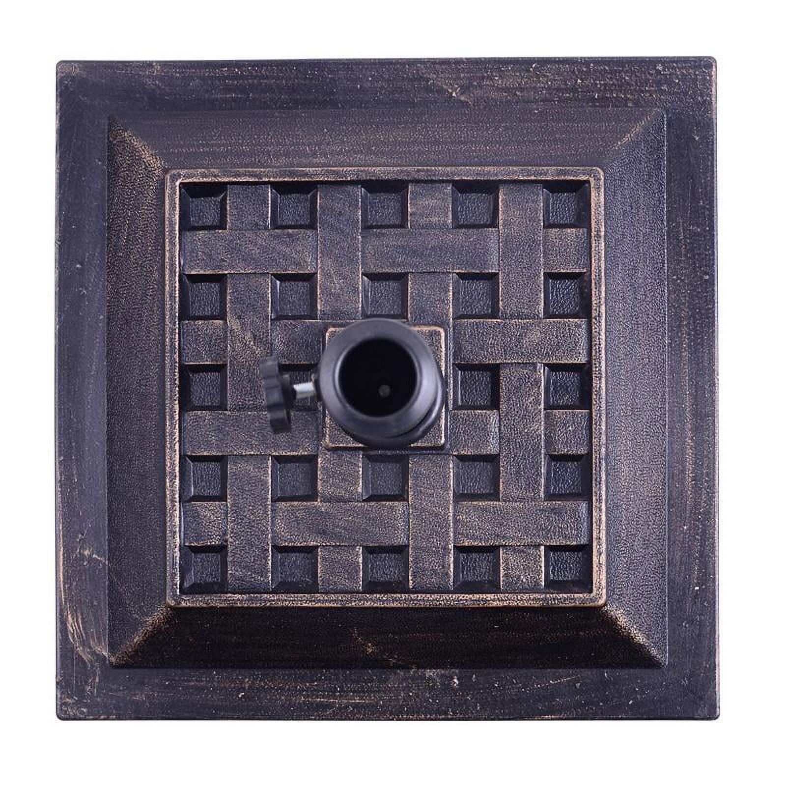 Outsunny 28 lbs Bronze Square Stone Patio Umbrella Base