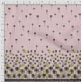 thumbnail image 2 of oneOone Cotton Silk Blush Pink Fabric Artistic Flower Panel Craft Projects Decor Fabric Printed By The Yard 42 Inch Wide, 2 of 3