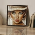 thumbnail image 3 of Woman Portrait Blue Eyes Hatched Wood Wooden Sign Wall Plaque - Vintage Art Decoration, Wall Decoration - Ideal Gift For Home Decoration, Living Room, Bathroom, Bedroom, Garden, Dining, Bar, Cafe,, 3 of 7