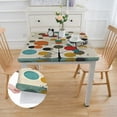 thumbnail image 2 of PIKWEEK Geometric Mid-Century Dot Collage Abstract Shapes Illustrations Modern Minimalist Chic Multicolor Tablecloths white, 2 of 7