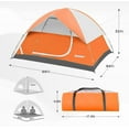 thumbnail image 3 of Camping Tent, Waterproof 2/3/4 Person Tents for Camping, Lightweight Easy Set Up Outdoor Hiking Tent Backpacking Tent with Carry Bag, Backpack Tent Suit for Family Beach Hiking Travel, 3 of 7