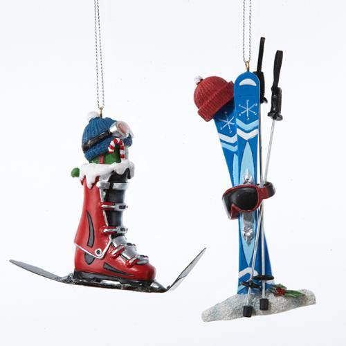 Club Pack of 12 Winter Ski Boot and Skis Christmas Ornaments - Walmart