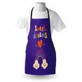 thumbnail image 3 of Sweet Dreams Apron Cute Cartoon Heart Dancing on a Rainbow Between Two Smiling Clouds Colorful, Unisex Kitchen Bib Apron with Adjustable Neck for Cooking Baking Gardening, Multicolor, by Ambesonne, 3 of 3