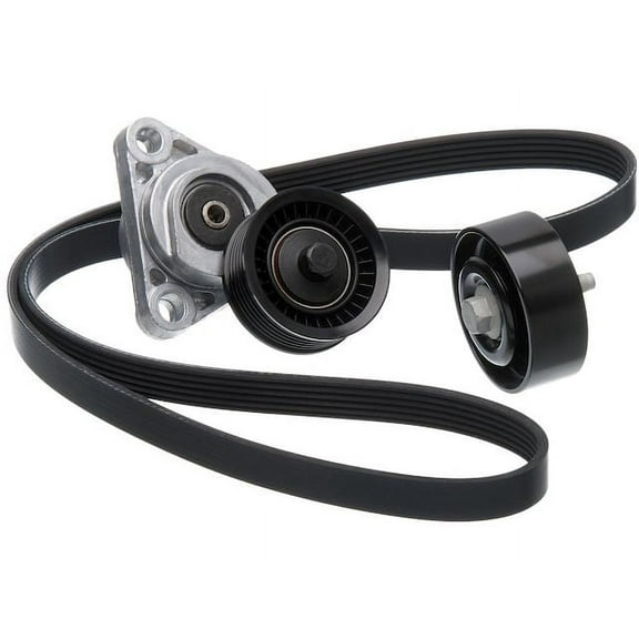 Accessory Drive Serpentine Belt Drive Component Kit - Compatible with 2005 - 2013 Chevy Corvette 6.0L 6.2L 7.0L V8 2006 2007 2008 2009 2010 2011 2012