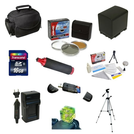 Best Value Accessory Kit for Canon Vixia HF G10, HF G20, HF G30, HF S20, HF S21, HF S30, HF S200 with 16GB Memory Card, 3 Piece Filter Kit, BP-819 Battery, Charger, Tripod, Case, Cleaning Kit,