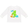 thumbnail image 3 of Inktastic Dinosaur Party-fourth Birthday Boys or Girls Long Sleeve Toddler T-Shirt, 3 of 5