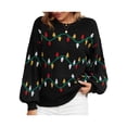 thumbnail image 1 of Suéteres Navideños para Mujer, Divertidos Suéteres con Estampado de Papá y Árbol de Navidad, Suéteres Navideños Feos. Negro XL, 1 of 8
