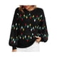 thumbnail image 1 of Suéteres Navideños para Mujer, Divertidos Suéteres con Estampado de Papá y Árbol de Navidad, Suéteres Navideños Feos. Negro L, 1 of 8