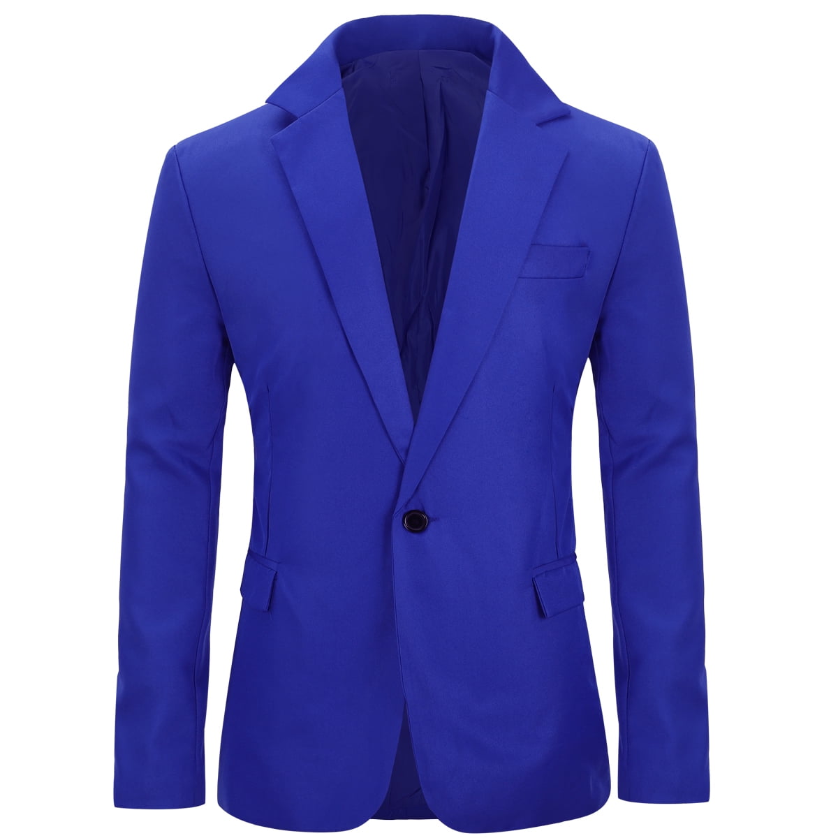 Youthup Men's Notched Lapel Solid Color Blazers Business Casual Regular ...