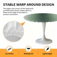 thumbnail image 2 of Elastic Fitted Round Tablecloth, Green Grey Ombre Waterproof Stretch Table Cover for 55"-60" Tables, Farmhouse Gradient Minimalist Washable Outdoor Tablecloths for Patio, Picnic, Camping, 2 of 9