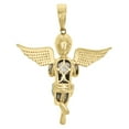 thumbnail image 3 of 10K Yellow Gold Diamond Praying Hands 3D Angel Pendant 2.15" Pave Charm 1/2 CT., 3 of 5