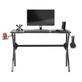 thumbnail image 3 of Studio Designs Saga Black Metal Gaming Desk with Cup Holder, 3 of 12