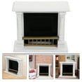 thumbnail image 3 of Mini House Wood Fireplace Doll House Mini Fireplace Model Miniature Furniture Model, 3 of 9