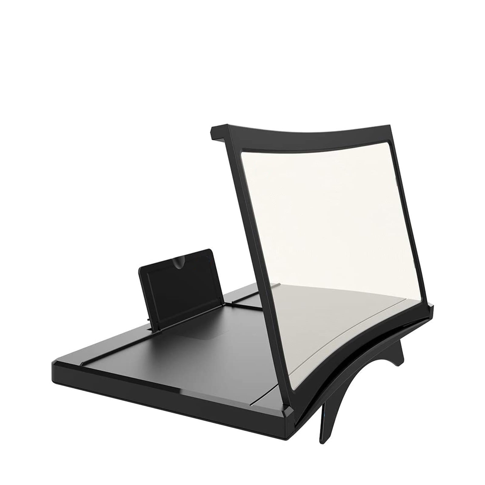 Phone Screen Magnifier - 12in Curved HD Amplifier with Foldable Stand for Movies & Gaming on All Phones