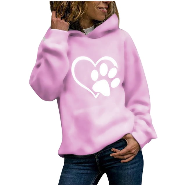 Gibobby Sudadera con Capucha para Mujer, Sudadera casual con capucha para mujer, de manga larga, ligera, con bolsillo(Rosa,CH)
