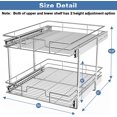 thumbnail image 3 of LOVMOR 2 Tier Individual Pull Out Cabinet Organizer 17" W x 21" D, Slide Out Kitchen Cabinet Storage Sliding Shelves, 3 of 10