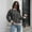 White, variant on AOOCHASLIY Sweaters Fall Clothes Women Thin Sweater Casual Solid Color Loose Fit Pullover Sweater Crewneck Sweater