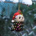 thumbnail image 5 of Twinkseal Brightly Colored Holiday Decor Christmas Hanging Decoration Goat Duck Cat Panda Cow Acrylic Reusable Holiday Decor Xmas Tree Ornament Pendant Party, 5 of 8