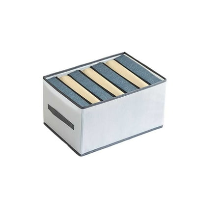 

Clothes Storage Organizer Drawer Closet Wardrobe Compartments Organizing Box Jeans Socks Underwear Bra Separation Holder 7 Grids Gray