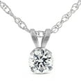 thumbnail image 1 of 1/5ct Round Diamond Solitaire Pendant Necklace 14K White Gold, 1 of 3