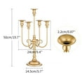 thumbnail image 5 of Sziqiqi Gold Five-Arm Candle Holders, Set of 2, 5 of 6