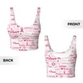 thumbnail image 5 of Naloa Breast Cancer Ribbons Awareness Sports Bras for Women, High Support Bra with Removable Pads, Comfortable - Large, 5 of 9