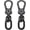 Black, variant on Metal Keychain Clip Swivel Lobster Claw Clasp Quick Release Oval Key Ring Detachable Double Opening Snap Hooks Silver -