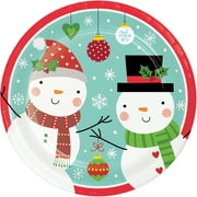 Holiday Time Whimsical Snowmen Paper Plates, 8 Ct.