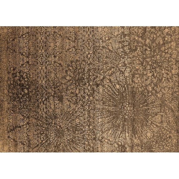 Ahgly Company Indoor Rectangle Oriental Brown Industrial Area Rugs, 8' x 12'