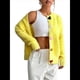 thumbnail image 2 of Cárdigan Abierto con Botones de Corazón para Mujer, Ligero y Afelpado, de Punto, de Larga, para Exteriores. Amarillo XL, 2 of 10