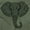 Heather Military Green, variant on Elephant Spirit Animal Henna Mandala Men's Graphic T Shirt Tees Brisco Brands M