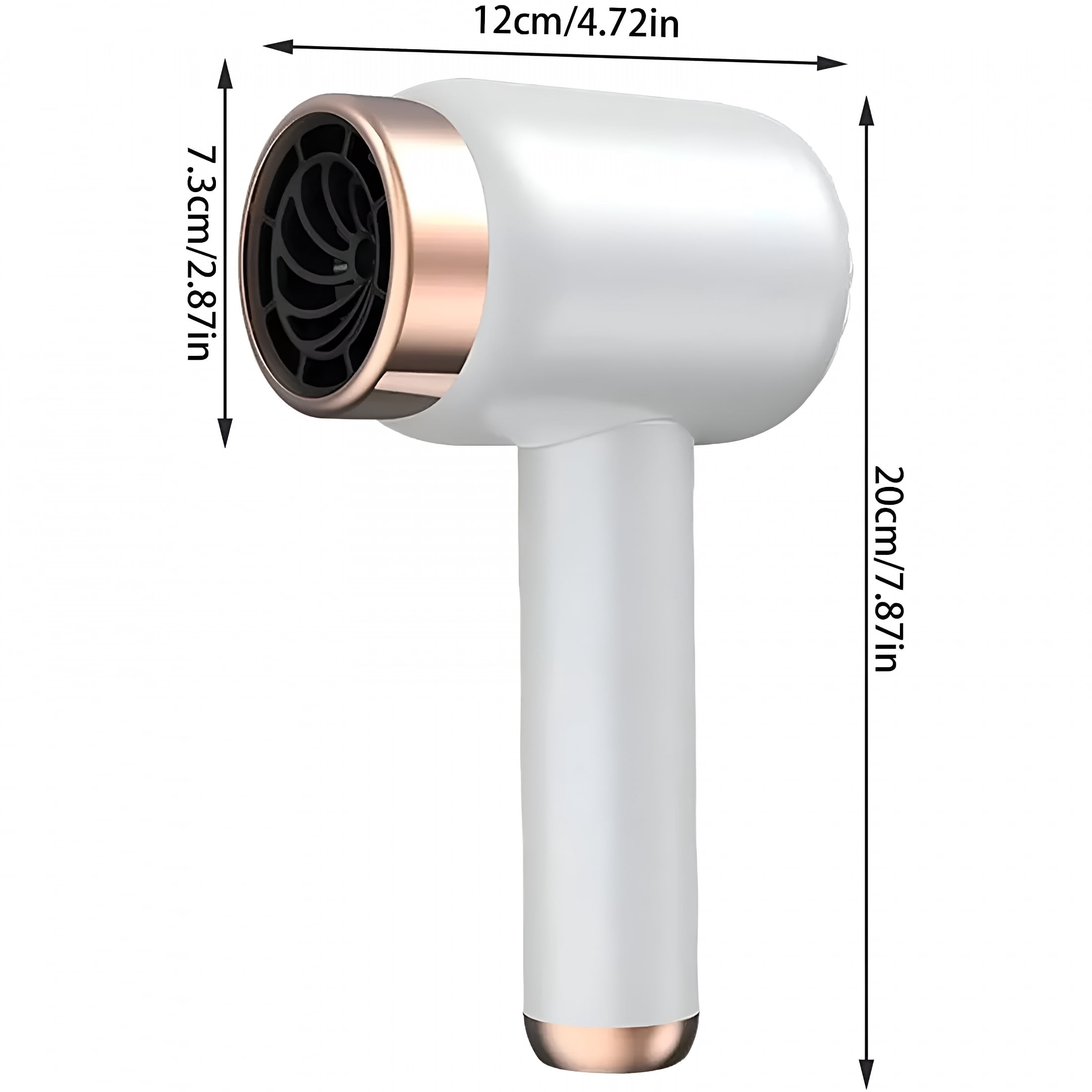 HBMYN Portable Cordless Hair Dryer Lightweight Bladeless Design with Speed Settings 1000W