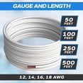 thumbnail image 2 of Cables para altavoces Direct Online, calibre 18, 500 pies, clasificación CL2, 2 of 7
