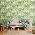 thumbnail image 3 of ohpopsi Glasshouse Green Tropical Damask Unpasted Non Woven Wallpaper, 19.7-in by 33-ft., 54.2 sq. ft., 3 of 5